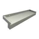 Aluminium Fensterbank silber EV1, Tiefe:  70 mm x Rasterlänge:  700 mm Aluminiumabschluss mit Putzkante (Paar)