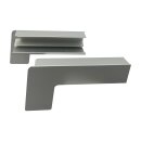 Aluminium Fensterbank silber EV1, Tiefe:  70 mm x Rasterlänge:  800 mm Aluminiumabschluss mit Putzkante (Paar)