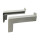 Aluminium Fensterbank silber EV1 Tiefe: 90 mm x Rasterlänge: 1300 mm Kunststoffgleitabschluss (Paar)