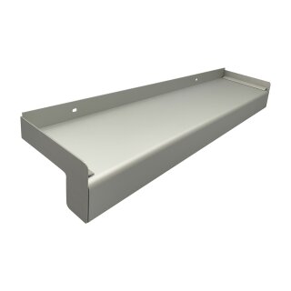 Aluminium Fensterbank silber EV1 Tiefe: 110 mm x Rasterlänge: 1000 mm Aluminiumabschluss ohne Putzkante (Paar)