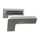 Aluminium Fensterbank silber EV1, Tiefe:  130 mm x Rasterlänge:  500 mm Aluminiumabschluss mit Putzkante (Paar)