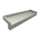 Aluminium Fensterbank silber EV1, Tiefe:  130 mm x Rasterlänge:  1000 mm Aluminiumabschluss mit Putzkante (Paar)