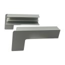 Aluminium Fensterbank silber EV1 Tiefe: 150 mm x Rasterlänge: 700 mm Aluminiumabschluss mit Putzkante (Paar)