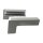 Aluminium Fensterbank silber EV1 Tiefe: 150 mm x Rasterlänge: 800 mm Aluminiumabschluss mit Putzkante (Paar)