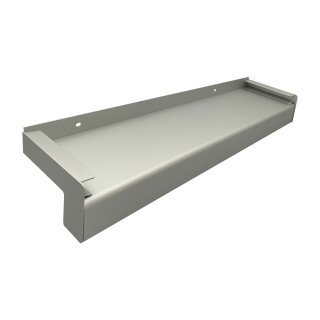 Aluminium Fensterbank silber EV1, Tiefe:  165 mm x Rasterlänge:  1000 mm Aluminiumabschluss mit Putzkante (Paar)