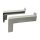 Aluminium Fensterbank silber EV1 Tiefe: 180 mm x Rasterlänge: 1300 mm Kunststoffgleitabschluss (Paar)