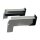 Aluminium Fensterbank silber EV1 Tiefe: 180 mm x Rasterlänge: 1400 mm Aluminiumgleitabschluss (Paar)