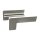 Aluminium Fensterbank silber EV1 Tiefe: 195 mm x Rasterlänge: 1700 mm Aluminiumabschluss ohne Putzkante (Paar)