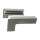 Aluminium Fensterbank silber EV1 Tiefe: 210 mm x Rasterlänge: 800 mm Aluminiumabschluss mit Putzkante (Paar)