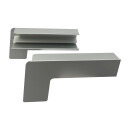Aluminium Fensterbank silber EV1, Tiefe:  240 mm x Rasterlänge:  2200 mm Aluminiumabschluss mit Putzkante (Paar)