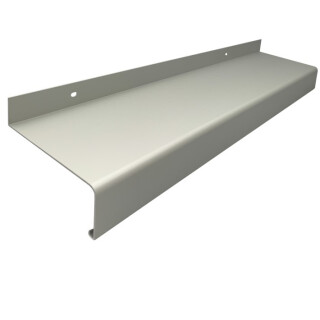 Aluminium Fensterbank silber EV1 Tiefe: 260 mm x Rasterlänge: 1600 mm ohne Seitenabschluss