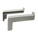 Aluminium Fensterbank silber EV1 Tiefe: 400 mm x Rasterlänge: 1900 mm Kunststoffgleitabschluss (Paar)