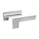 Aluminium Fensterbank weiß, Ausladung: 50 mm, Rasterlänge: 700 mm Aluminiumabschluss ohne Putzkante (Paar)