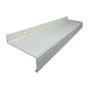 Aluminium Fensterbank weiß, Ausladung: 90 mm, Rasterlänge: 1800 mm ohne Seitenabschluss