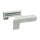 Aluminium Fensterbank weiß, Ausladung: 110 mm, Rasterlänge: 1300 mm Aluminiumabschluss mit Putzkante (Paar)