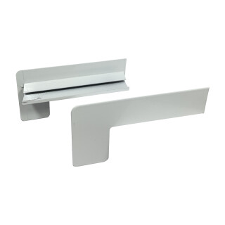 Product Image for Aluminium Fensterbank weiß, Ausladung: 130 mm, Rasterlänge: 800 mm Aluminiumabschluss ohne Putzkante (Paar)