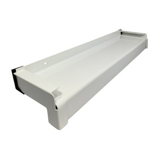 Product Image for Aluminium Fensterbank weiß, Ausladung: 165 mm, Rasterlänge: 700 mm Aluminiumgleitabschluss (Paar)