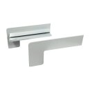 Aluminium Fensterbank weiß, Ausladung: 195 mm, Rasterlänge: 1000 mm Aluminiumabschluss ohne Putzkante (Paar)