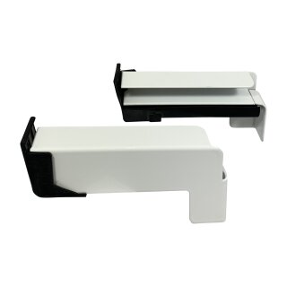 Product Image for Aluminium Fensterbank weiß, Ausladung: 195 mm, Rasterlänge: 1000 mm Aluminiumgleitabschluss (Paar)