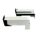 Aluminium Fensterbank weiß, Ausladung: 240 mm, Rasterlänge: 800 mm Aluminiumgleitabschluss (Paar)