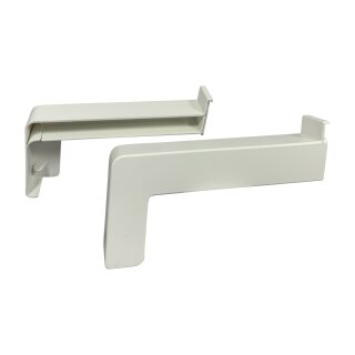 Product Image for Aluminium Fensterbank weiß, Ausladung: 260 mm, Rasterlänge: 1100 mm Kunststoffgleitabschluss (Paar)