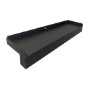 Aluminium Fensterbank dunkelbronze, Ausladung: 110 mm, Rasterlänge: 800 mm Aluminiumabschluss ohne Putzkante (Paar)