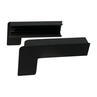 Product Image for Aluminium Fensterbank dunkelbronze, Ausladung: 130 mm, Rasterlänge: 600 mm Aluminiumabschluss mit Putzkante (Paar)