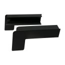 Aluminium Fensterbank dunkelbronze, Ausladung: 130 mm, Rasterlänge: 1000 mm Aluminiumabschluss mit Putzkante (Paar)