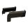 Aluminium Fensterbank dunkelbronze, Ausladung: 130 mm, Rasterlänge: 1300 mm Aluminiumgleitabschluss (Paar)