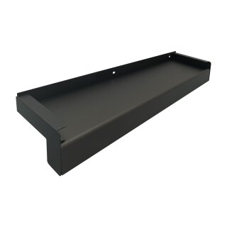 Aluminium Fensterbank dunkelbronze, Ausladung: 225 mm, Rasterlänge: 1100 mm Aluminiumabschluss mit Putzkante (Paar)
