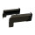 Aluminium Fensterbank dunkelbronze, Ausladung: 225 mm, Rasterlänge: 2300 mm Aluminiumgleitabschluss (Paar)