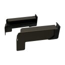 Aluminium Fensterbank dunkelbronze, Ausladung: 260 mm, Rasterlänge: 900 mm Aluminiumgleitabschluss (Paar)