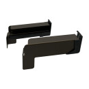 Aluminium Fensterbank dunkelbronze, Ausladung: 260 mm, Rasterlänge: 1300 mm Aluminiumgleitabschluss (Paar)