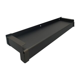 Product Image for Aluminium Fensterbank dunkelbronze, Ausladung: 340 mm, Rasterlänge: 800 mm Aluminiumgleitabschluss (Paar)