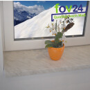 Kunststoff Fensterbank Marmor PVC inkl. Endkappen, Tiefe:  350 mm x Länge: 2600 mm