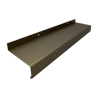 Aluminium Fensterbank mittelbronze, Ausladung: 50 mm, Rasterlänge: 1700 mm ohne Seitenabschluss