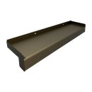 Aluminium Fensterbank mittelbronze, Ausladung: 130 mm, Rasterlänge: 1000 mm Aluminiumabschluss ohne Putzkante (Paar)