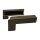 Aluminium Fensterbank mittelbronze, Ausladung: 150 mm, Rasterlänge: 2100 mm Aluminiumabschluss mit Putzkante (Paar)