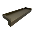 Aluminium Fensterbank mittelbronze, Ausladung: 240 mm, Rasterlänge: 1400 mm Aluminiumabschluss mit Putzkante (Paar)