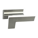 Aluminium Fensterbank blank Tiefe 110 mm 1000 mm Aluminiumabschluss ohne Putzkante (Paar)