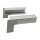 Aluminium Fensterbank blank Tiefe 130 mm 1500 mm Aluminiumabschluss mit Putzkante (Paar)