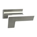 Aluminium Fensterbank blank Tiefe 165 mm 700 mm Aluminiumabschluss ohne Putzkante (Paar)