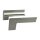 Aluminium Fensterbank blank Tiefe 165 mm 700 mm Aluminiumabschluss ohne Putzkante (Paar)