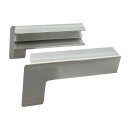Aluminium Fensterbank blank Tiefe 225 mm 2300 mm Aluminiumabschluss mit Putzkante (Paar)