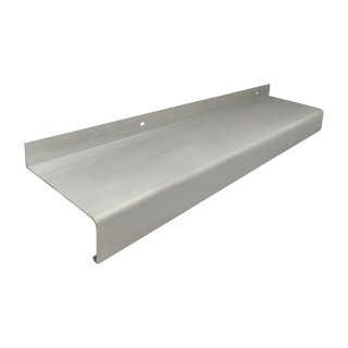 Aluminium Fensterbank blank Tiefe 260 mm 500 mm ohne Seitenabschluss
