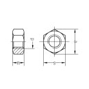 DIN 934 Sechskantmuttern M 8 100 Stück
