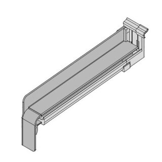 Gutmann Aluminium Fensterbank anthrazit RAL 7016 matt, Tiefe:  400 mm x Länge: 2600  mm Gleitabschluss Aluminium BF 4004