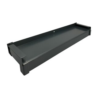 Gutmann Aluminium Fensterbank anthrazit RAL 7016 matt, Tiefe:  210 mm x Länge: 1200  mm Gleitabschluss Aluminium BF 4006