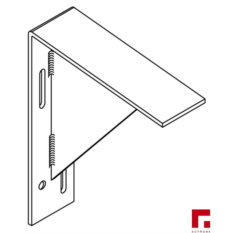Product Image for Gutmann Halter zu BAP40 Balkonaustrittprofil blank