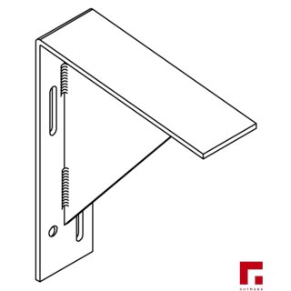 Gutmann Halter zu BAP40 Balkonaustrittprofil blank 180 bis 225 mm